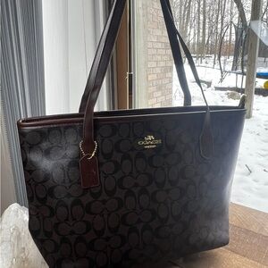 Dark Brown Signature Tote